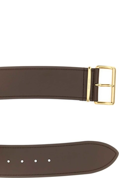 Belts for Women Miu Miu Brown Leather Belt