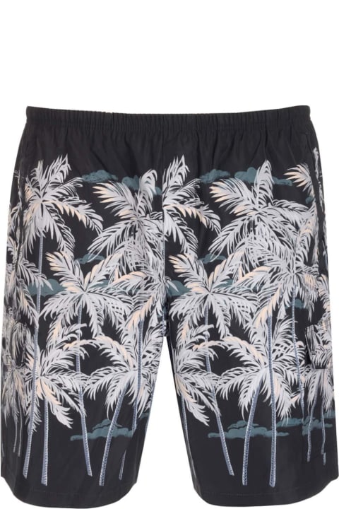 Palm Angels Pants for Men Palm Angels Palm Printed Swim Shorts