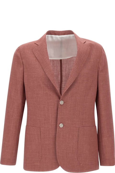 Barba Napoli Coats & Jackets for Men Barba Napoli Wool, Silk And Linen Blazer