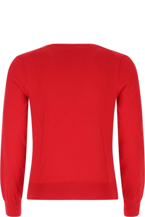Comme des Garçons Play Sweaters for Men Comme des Garçons Play Red Cotton Sweater