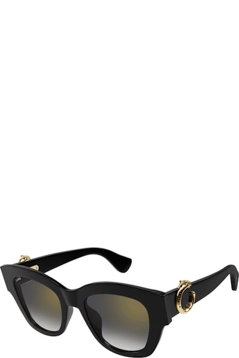 Eyewear for Men Cartier Eyewear Cartier Ct0547s Panthère De Cartier 001 Black Grey Sunglasses