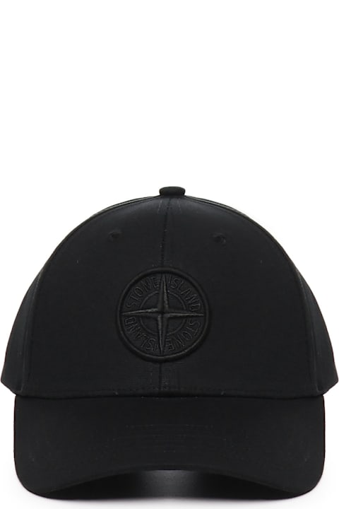 Stone Island for Women Stone Island Baseball Hat With Compass Embroidery
