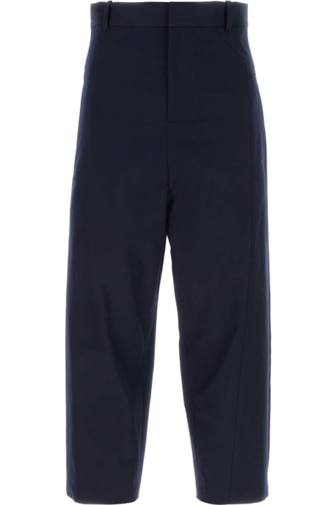 Fashion for Men Loewe Navy Blue Stretch Cotton Cigarette Pant
