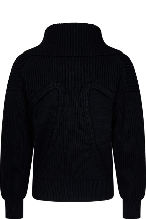 メンズ ニットウェア Alexander McQueen Ribbed Sweater With Funnel Neck