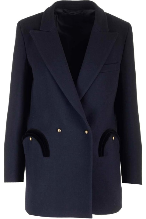 'resolute' Blue Double-breasted Blazer