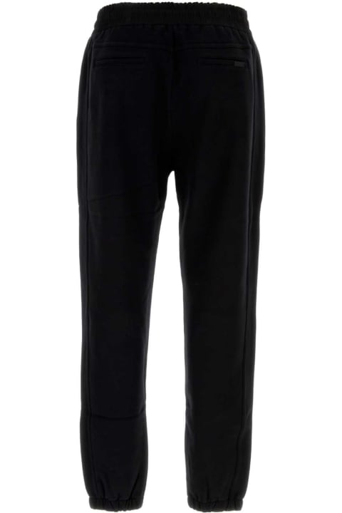 Clothing for Men Saint Laurent Black Cotton Joggers