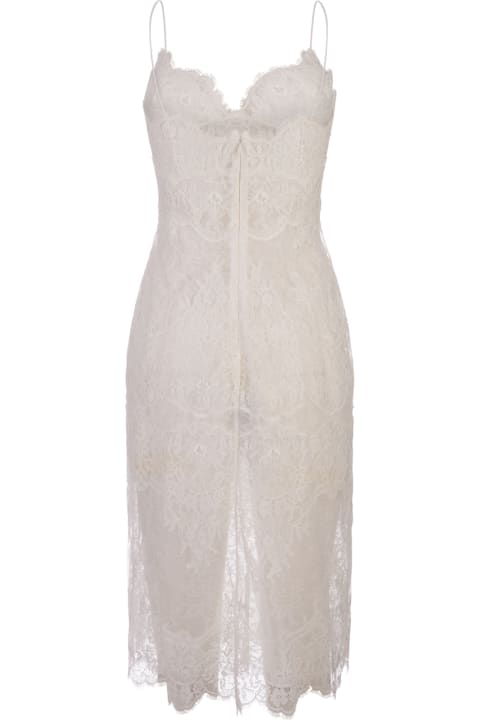 Jumpsuits for Women Ermanno Scervino All-over White Lace Lingerie Dress