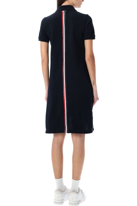 Fashion for Women Thom Browne Classic Pique Stripe Polo Mini Dress