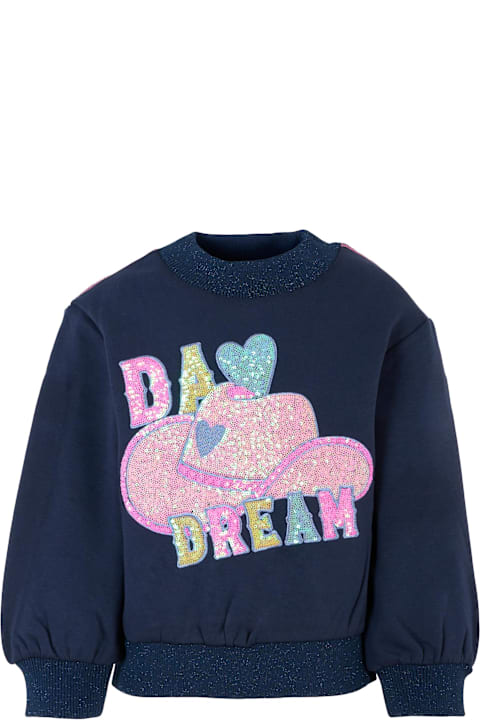 Homeware Billieblush Blue Sweatshirt For Girl With Hat