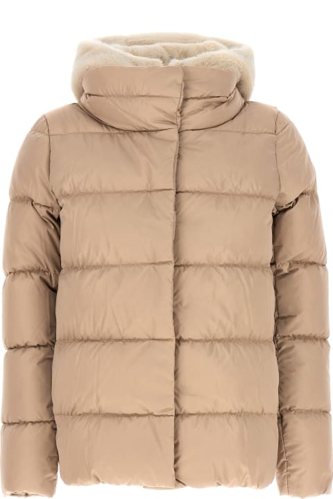 Herno for Women Herno Quilted Down Jacket With Eco-fur