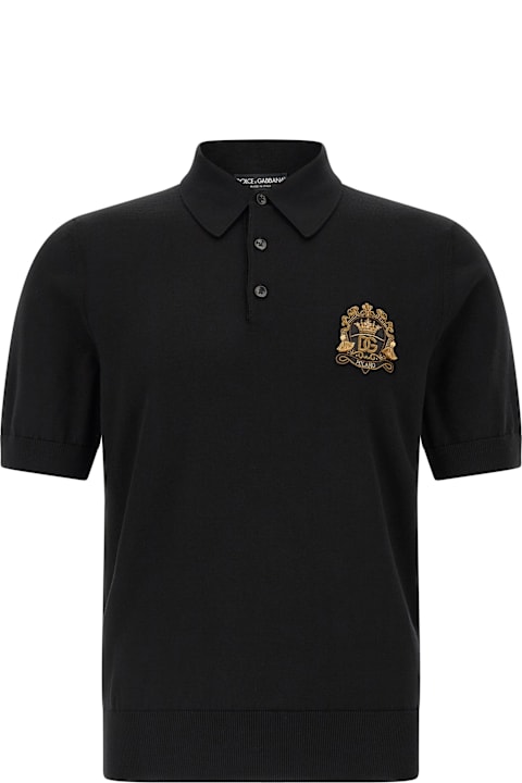 Homeware Dolce 
Gabbana Heraldic Patch Polo Shirt
