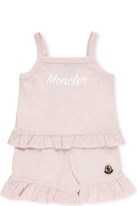 Moncler Bodysuits & Sets for Baby Girls Moncler Cotton Two-piece Set