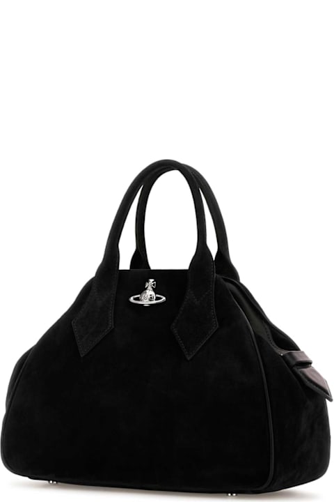 Vivienne Westwood for Kids Vivienne Westwood Black Suede Medium Yasmine Handbag