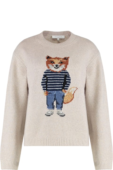 Maison Kitsuné for Kids Maison Kitsuné Sweater With Round Neckline In Wool