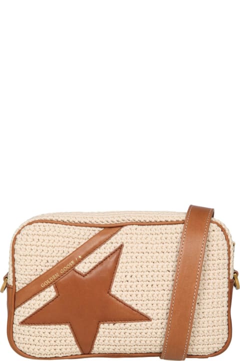 Golden Goose Shoulder Bags for Women Golden Goose Star Bag In Crochet Fabric And Leather