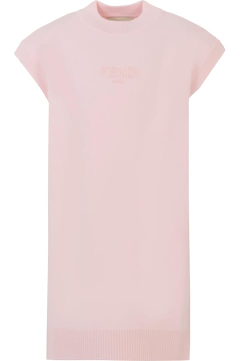 أدوات منزلية Fendi Pink Dress For Girl With Logo