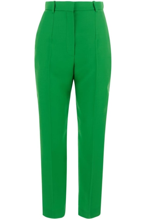 Alexander McQueen for Women Alexander McQueen Green Wool Tailored Trousers