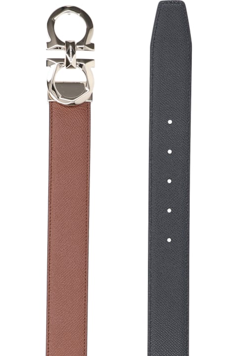 Ferragamo Belts for Men Ferragamo "gancini" Reversible Belt