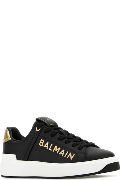 أحذية لـ السيدات Balmain Black Leather Sneakers