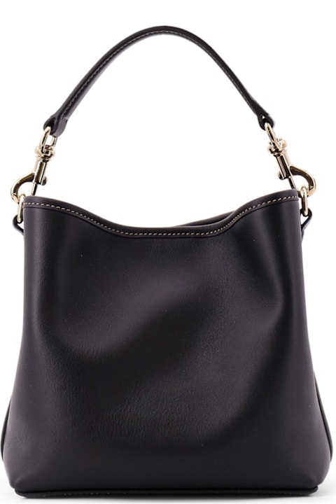 Gucci Shoulder Bags for Women Gucci Gg Emblem Leather Bucket Bag With Frontal Logo