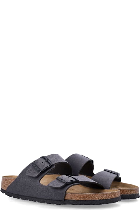 Birkenstock Arizona Birko-flor Velvet Gray Sandals