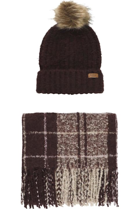 ウィメンズ Barbourのアクセサリー Barbour Beanie And Scarf Set Barbour