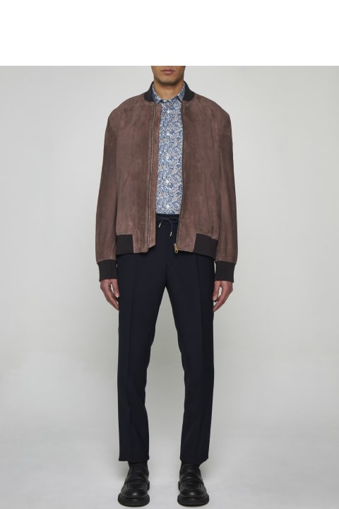 Paul Smith Coats & Jackets for Men Paul Smith Suede Bomber Jacket