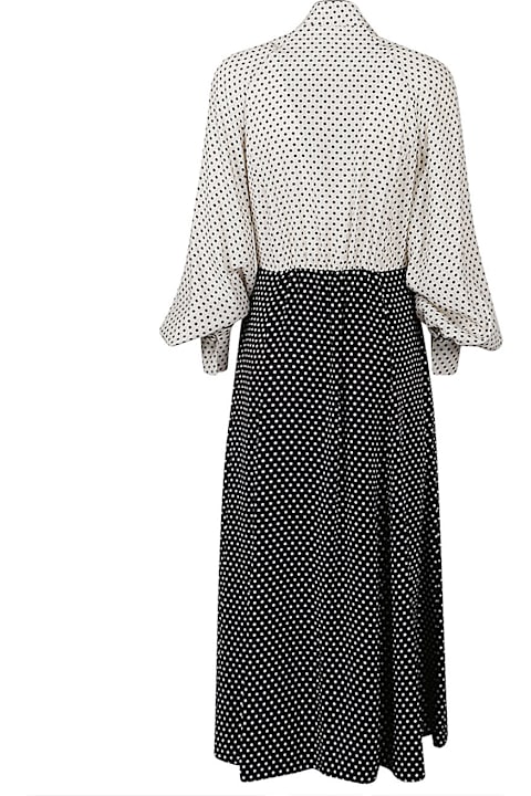 Homeware Crida Milano Polka Dot Silk Midi Dress