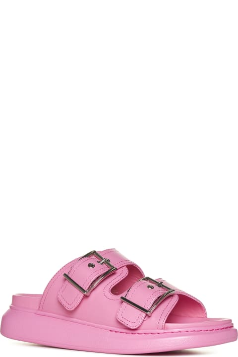 Alexander McQueen Sandals for Women Alexander McQueen Pink And Silver Hybrid Sandal