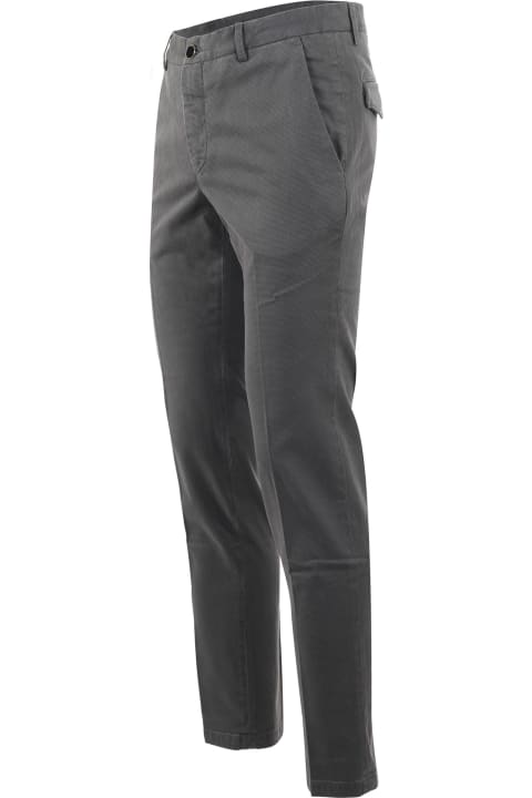 Fashion for Men PT Torino Pt01 Trousers In Micro Patterned Stretch Cotton