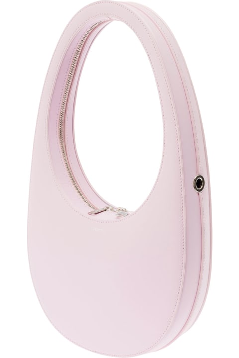 Coperni for Women Coperni 'mini Swipe' Pink Handbag With Logo Detail In Leather Woman