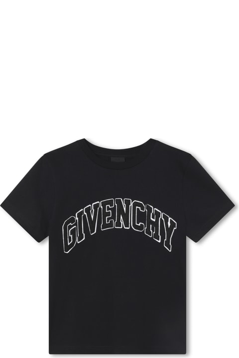 Fashion for Kids Givenchy Black T-shirt With Applied Arch Logo