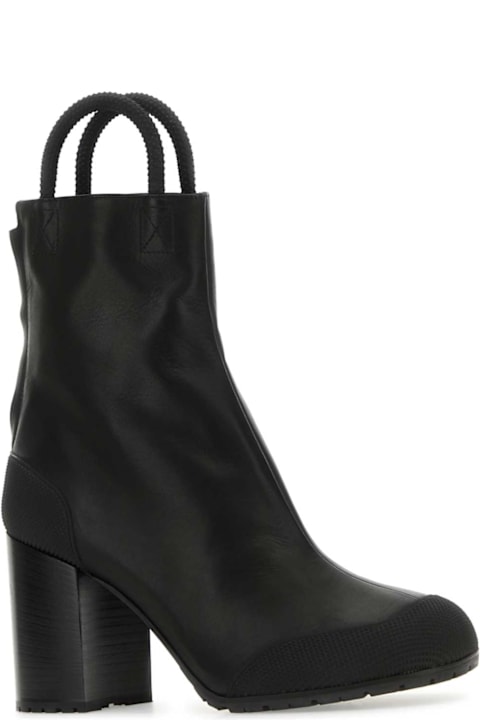 Random Identities for Women Random Identities Black Leather Ankle Boots