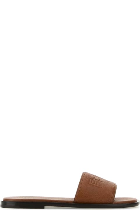 Fashion for Men Fendi Caramel Leather Slippers