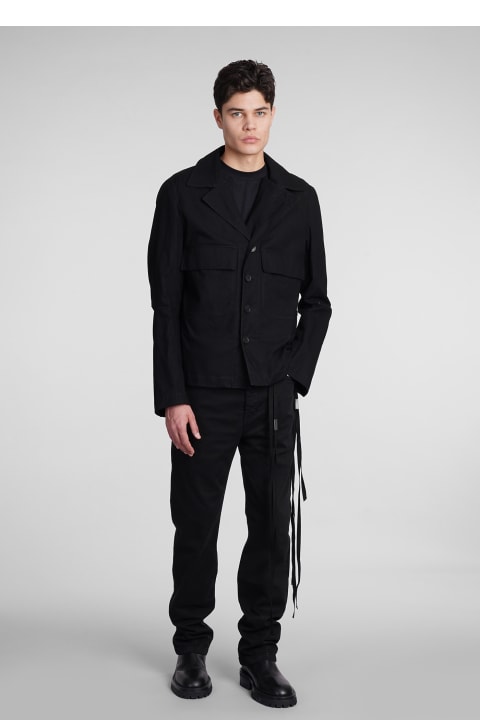 Ann Demeulemeester Coats & Jackets for Men Ann Demeulemeester Casual Jacket In Black Cotton