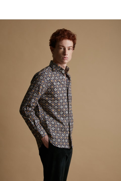 doppiaa Clothing for Men doppiaa Aasolo Floral Pattern Shirt