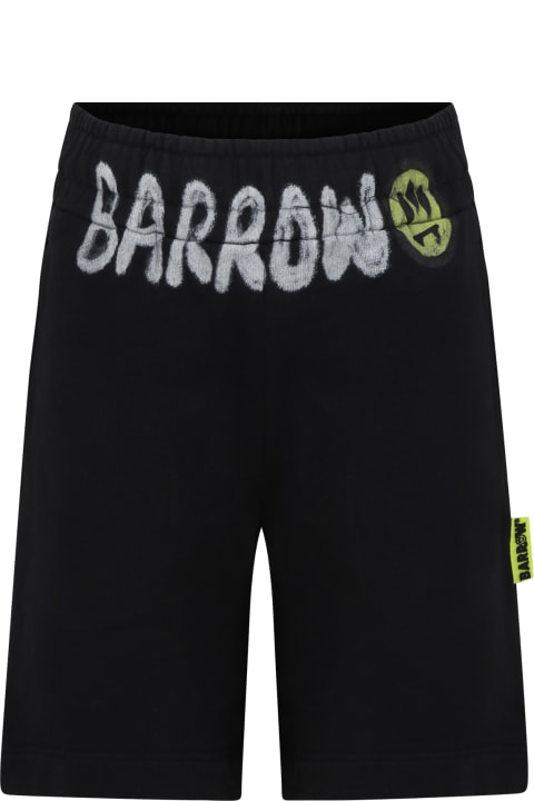 Barrow Kids Barrow Black Shorts For Boy With Logo