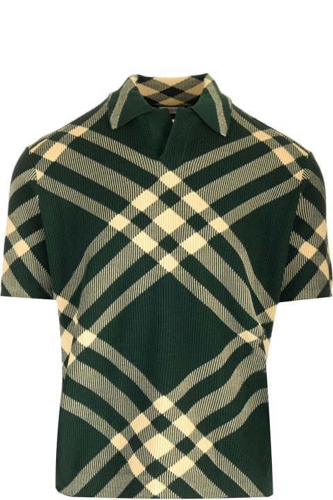 Sweaters for Men Burberry Merino Wool Polo Shirt