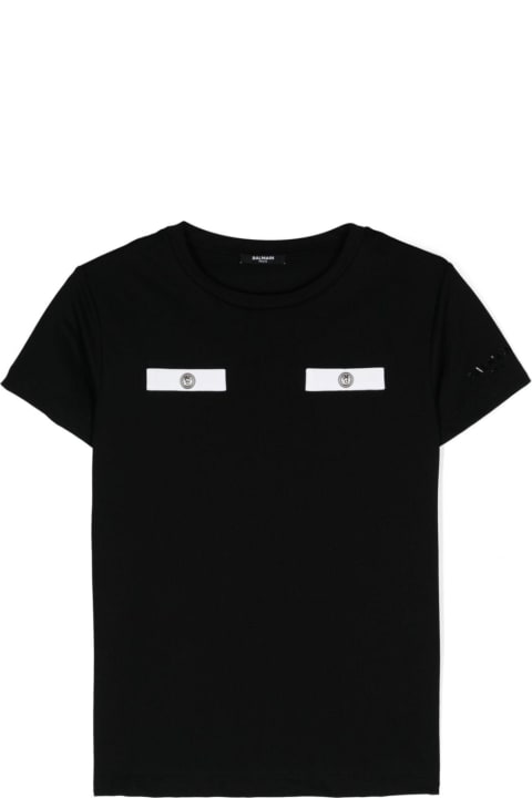 Balmain for Kids Balmain T-shirt Con Stampa