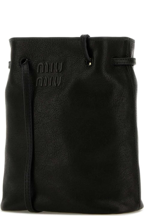 Fashion for Women Miu Miu Black Leather Crossbody Bag