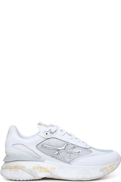 Shoes for Women Premiata 'moerund' Sneakers In Leather And White Fabric