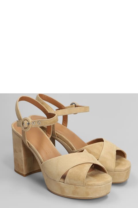 Julie Dee Shoes for Women Julie Dee Sandals In Beige Suede