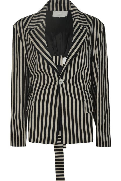 Setchu Coats & Jackets for Women Setchu Single Button Striped Blazer