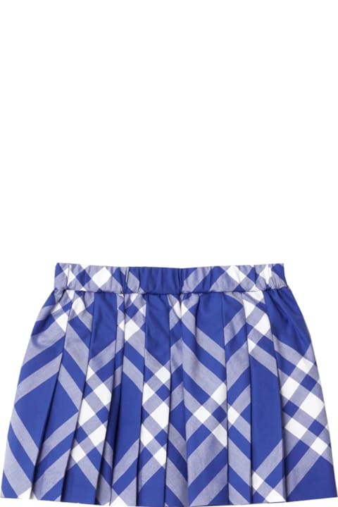 Burberry Sale for Kids Burberry Pleated Skirt In Check Cotton