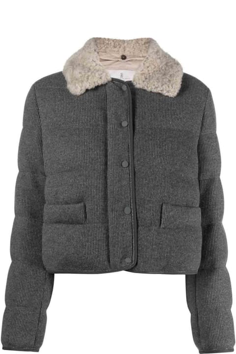 Coats & Jackets for Women Brunello Cucinelli Cashmere Collared Down Jacket