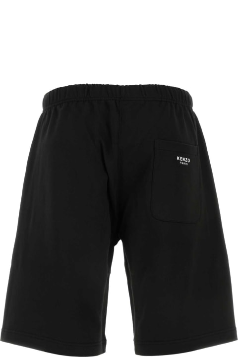 Kenzo Pants for Women Kenzo Black Cotton Bermuda Shorts