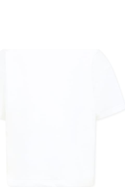 Homeware MSGM White T-shirt For Girl With Logo
