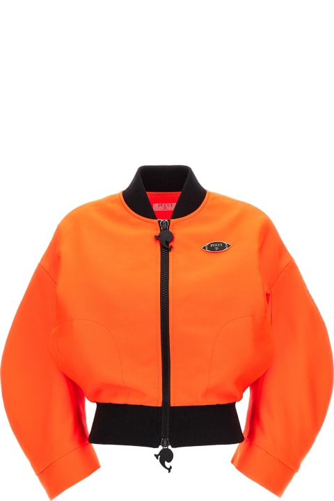 ウィメンズ Pucciのコート＆ジャケット Pucci Neon Logo Bomber Jacket