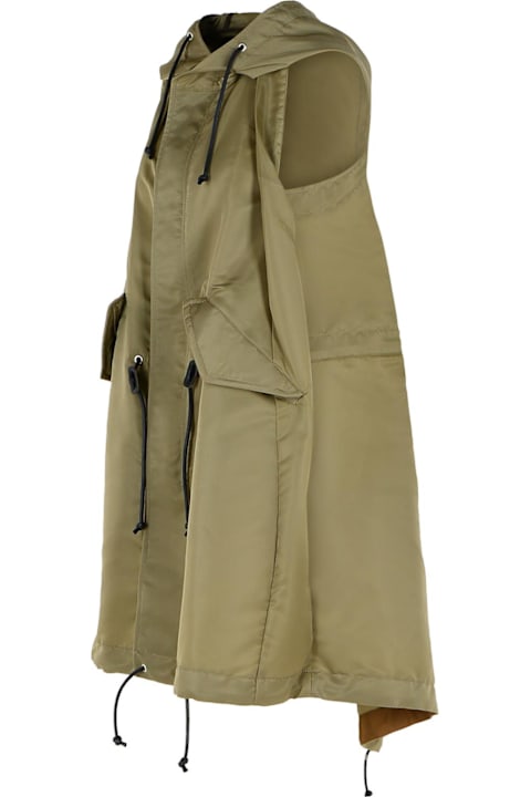 Sacai Sweaters for Women Sacai Green Nylon Vest