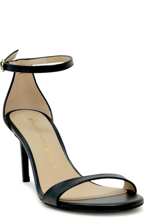 Stuart Weitzman for Women Stuart Weitzman Stuart Weitzman Sk306 Black Leather Nudist Ii 75 Sandals